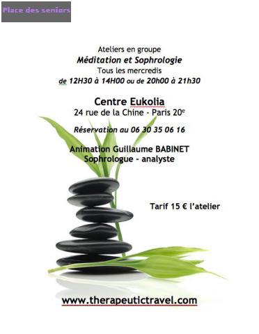 Ateliers sophrologie et méditation à Paris
