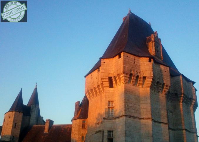 visite d'un château XVe siècle à Cherveux