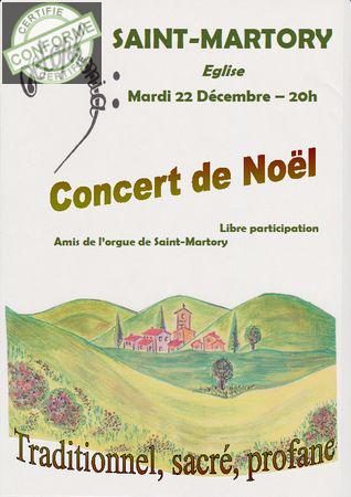 Concert de Noël : chants traditionnels, sacrés, profanes à Saint-martory